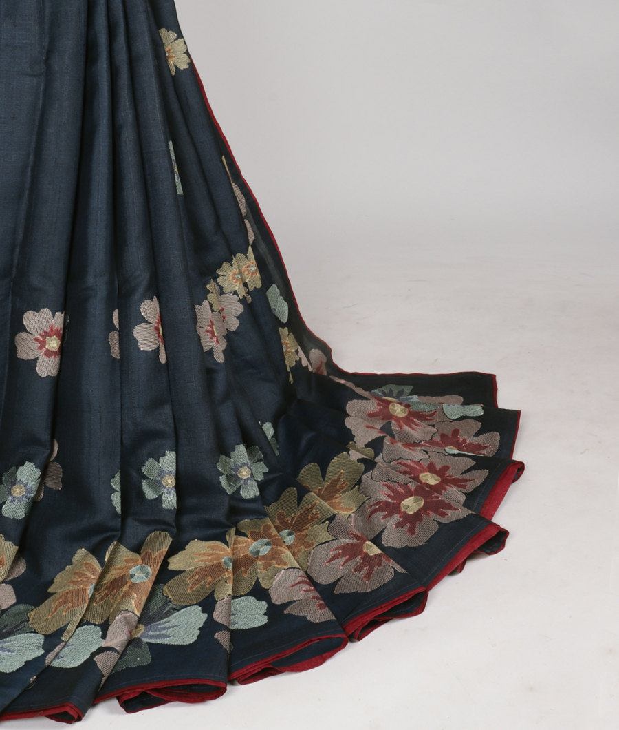 blue-tussar-embroidery-saree-t324610-t324610-b