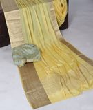 Yellow Mysore Silk Saree T3239711