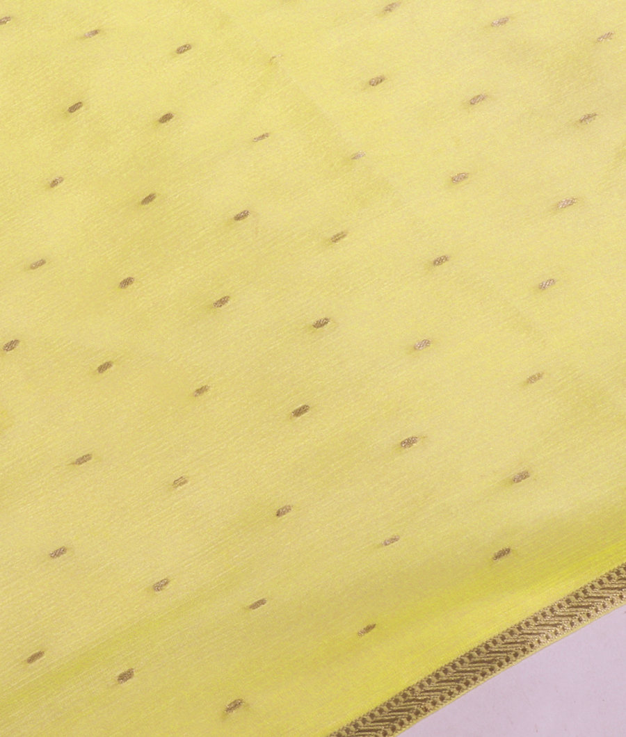 Yellow Mysore Silk Saree T3239713