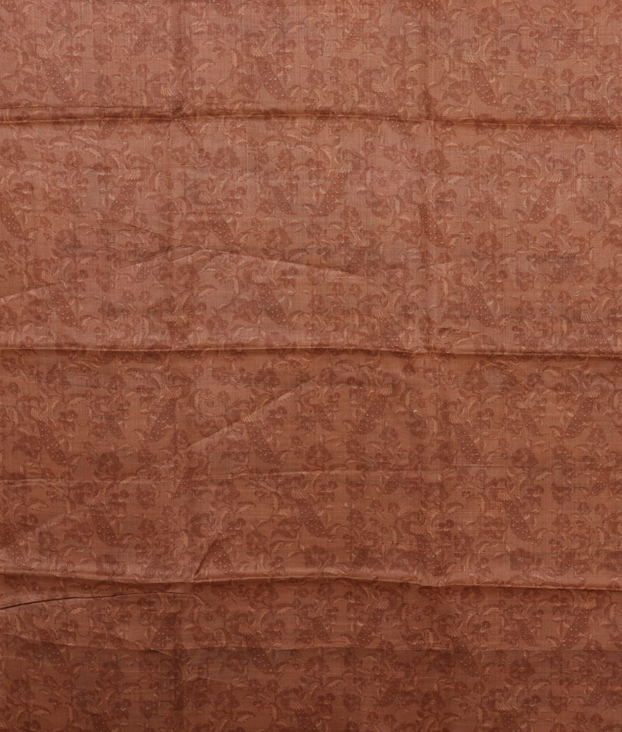 Brown Tussar Printed Saree T3185753
