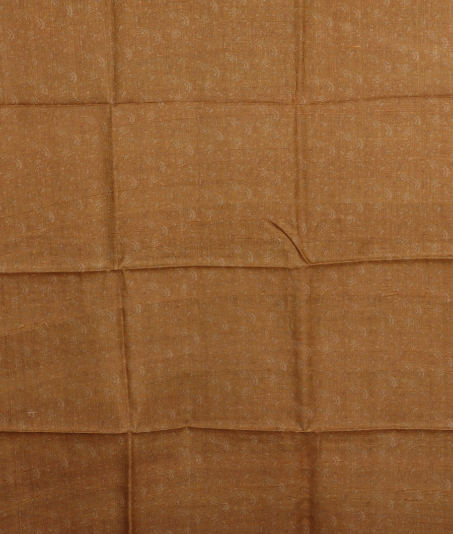 Yellow Tussar Printed Saree T2839383