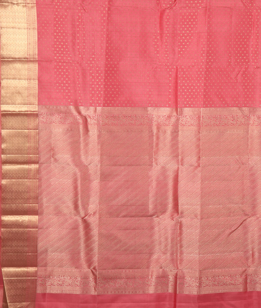 Pink Handwoven Kanjivaram Silk Saree T3264454