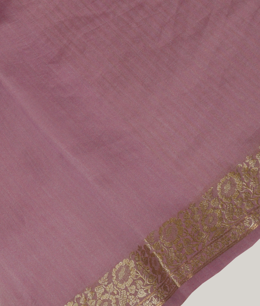 Light Lavender Kora Organza Printed Saree T3260674