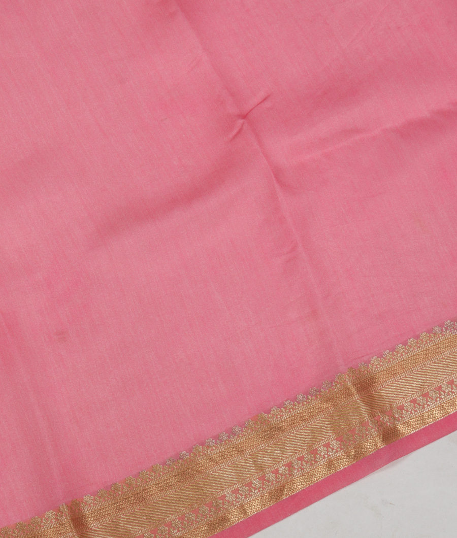 Pink Kora Organza Printed Saree T3260624