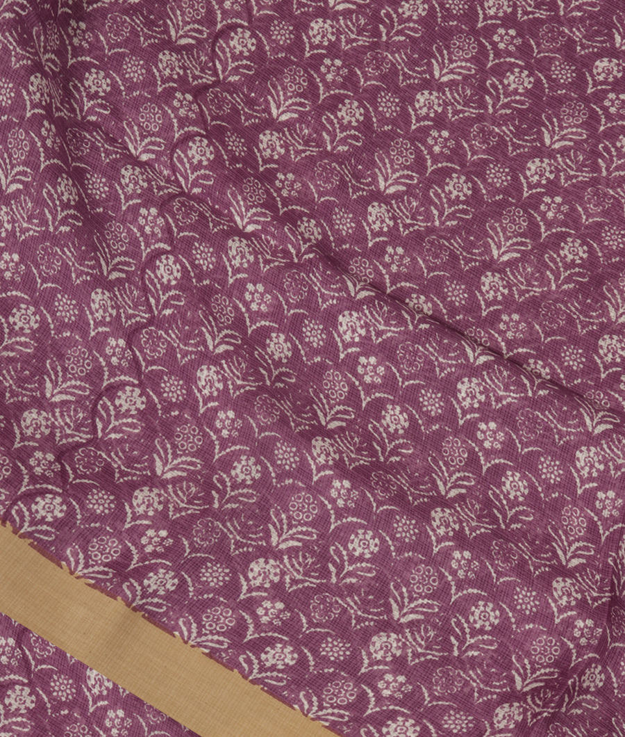 Lavender Kota Cotton Saree T326251-image