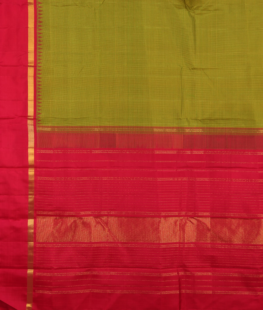 Green Handwoven Kanjivaram Silk Saree T3135894