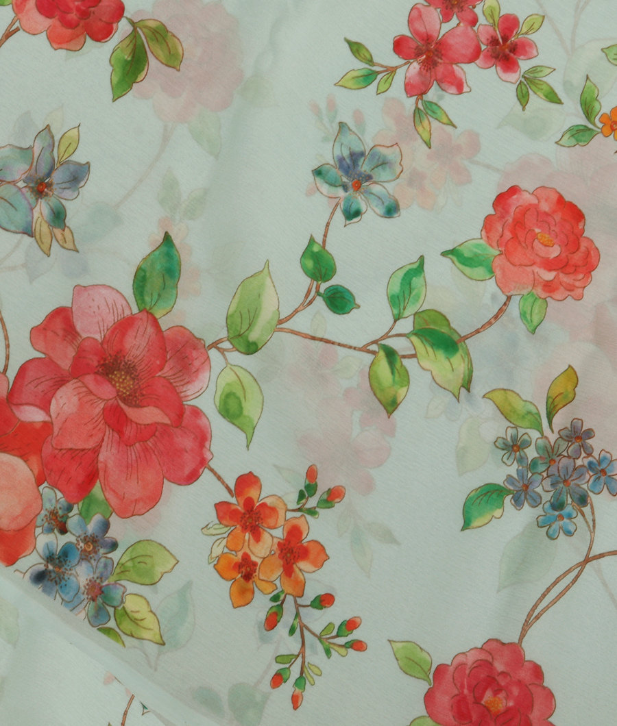 Blue Georgette Silk Saree T237293-image