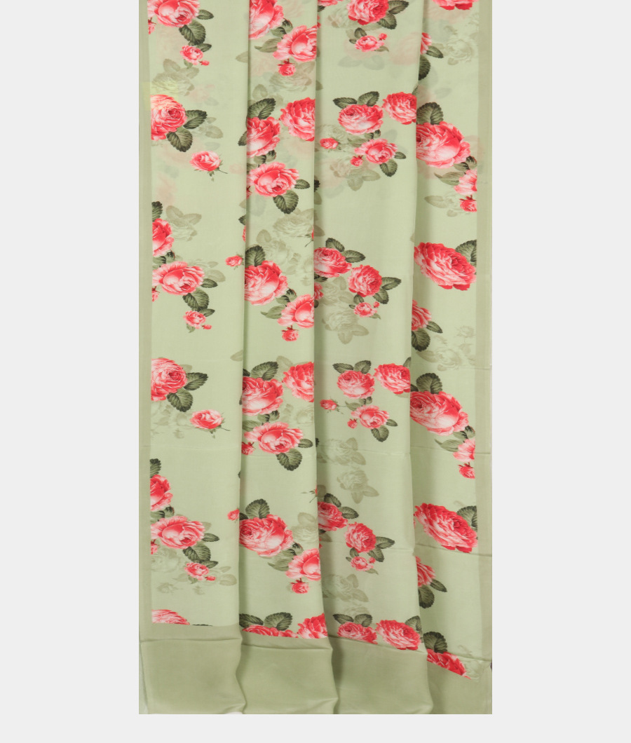 Green Georgette Silk Saree T3004182