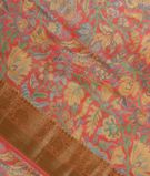 Peach Soft Printed Cotton Saree T3238381