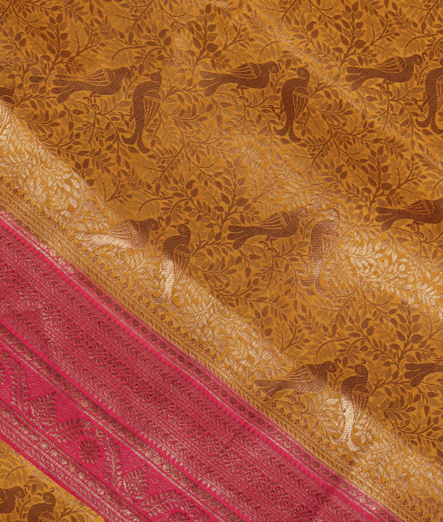 Yellow Mysore Silk Saree T322698-image