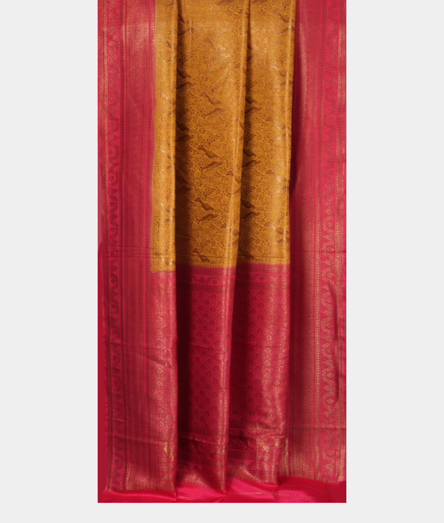 Yellow Mysore Silk Saree T3226982