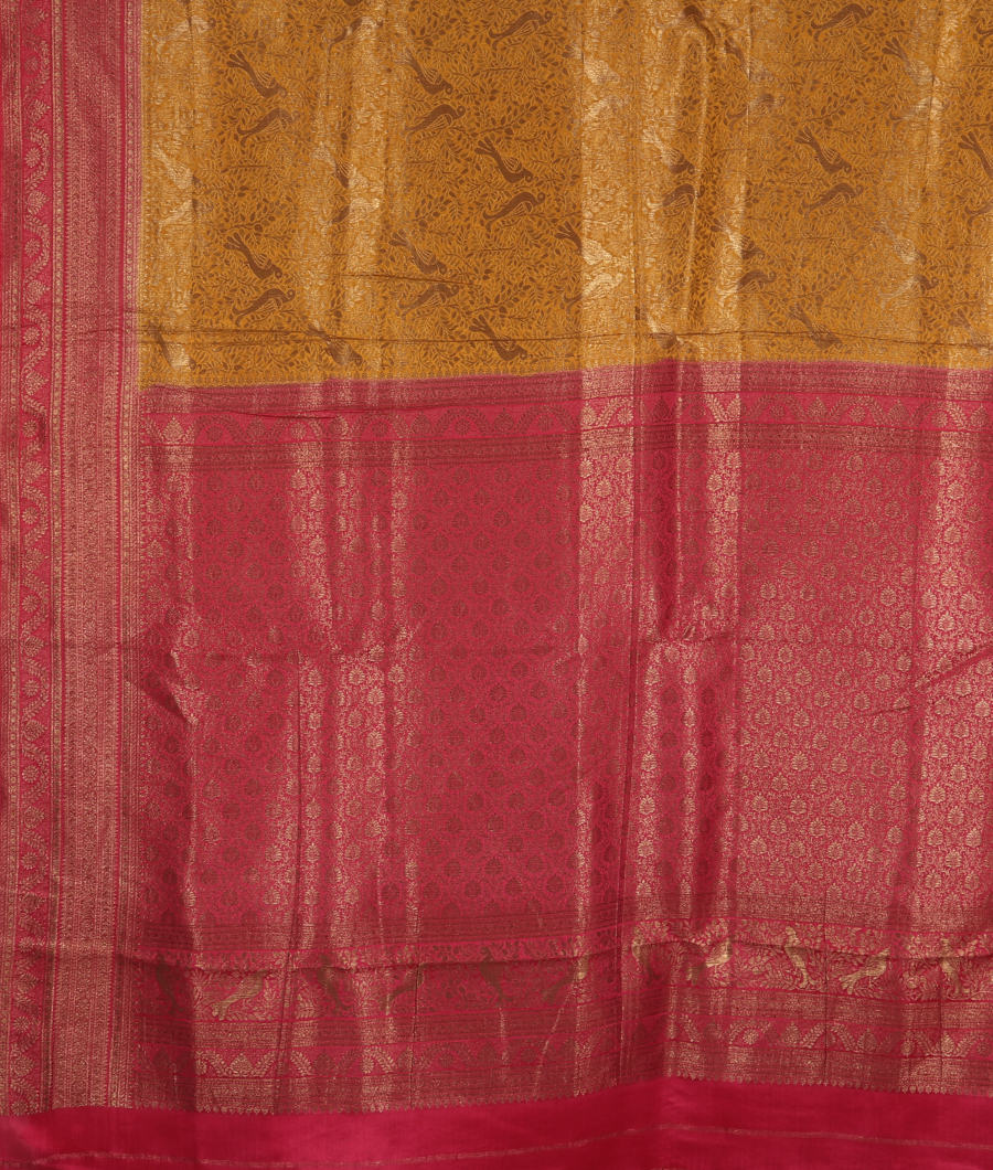 Yellow Mysore Silk Saree T3226984