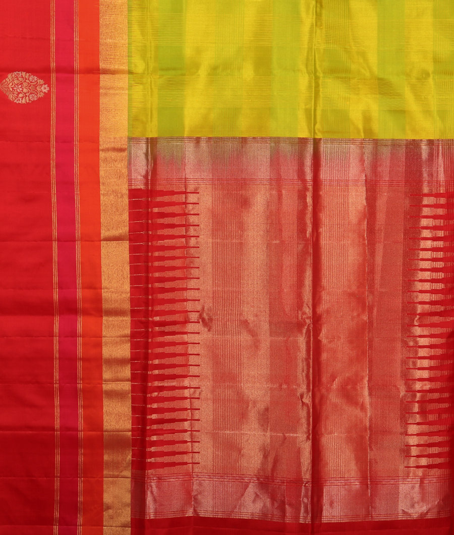 Yellowish Green Soft Silk Saree T3160604