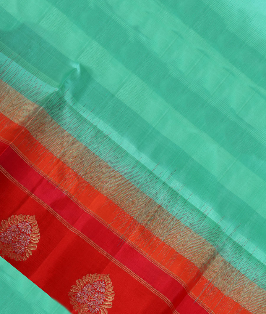 Turquoise Green Soft Silk Saree T316059-image