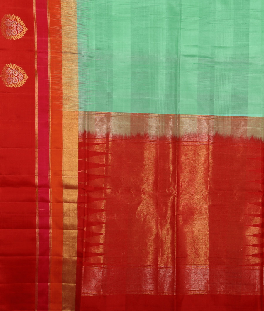 Turquoise Green Soft Silk Saree T3160594