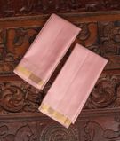 Pink Handwoven Kanjivaram Silk Dhoti and Vastharam T3212291