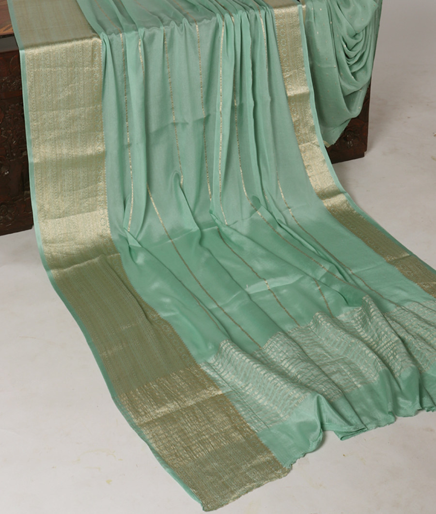 Green Mysore Silk Saree T323968-image