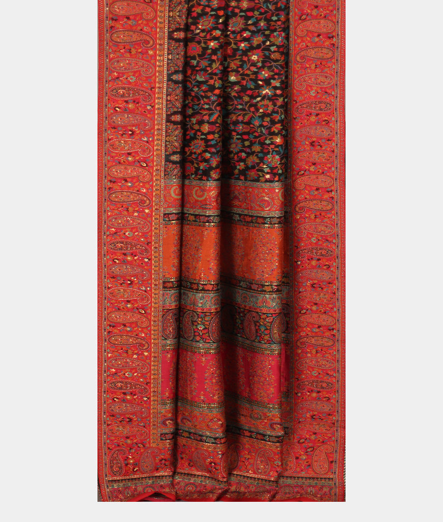 Black Cashmere Kani Silk Saree T2865892