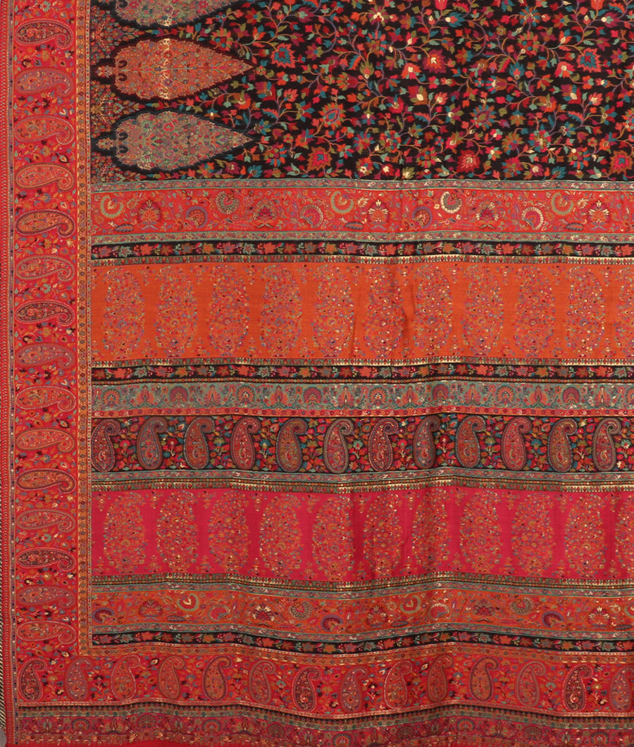 Black Cashmere Kani Silk Saree T2865894