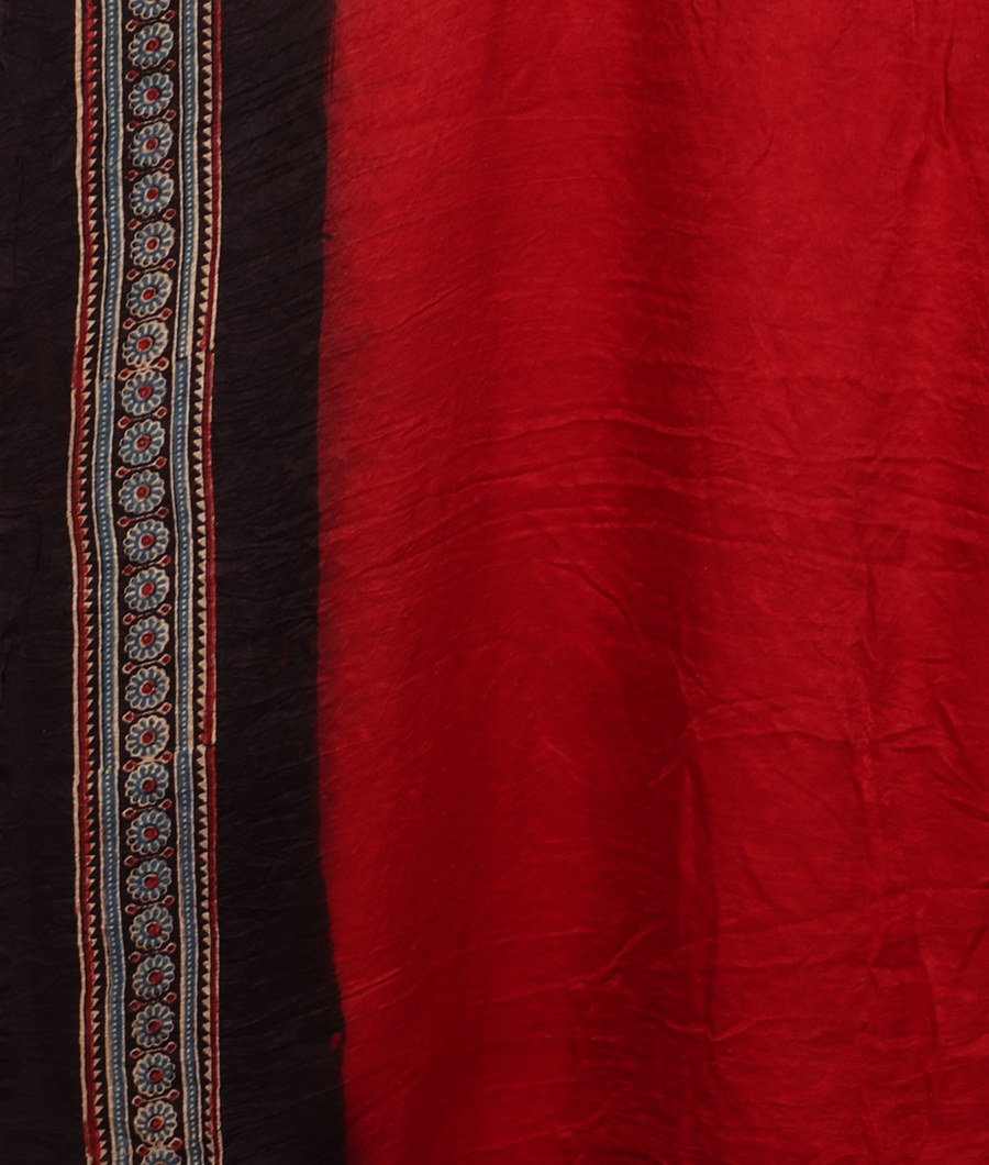 Red Bandhani Gajji Silk Saree T3271763