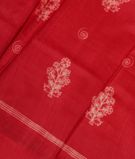Red Tussar Printed Saree T3209341