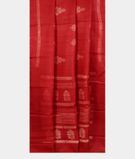 Red Tussar Printed Saree T3209342