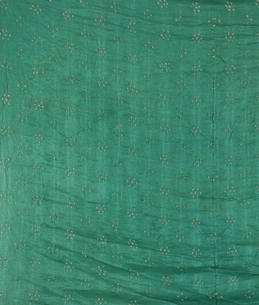 Green Bandhani Gajji Silk Saree T3029173