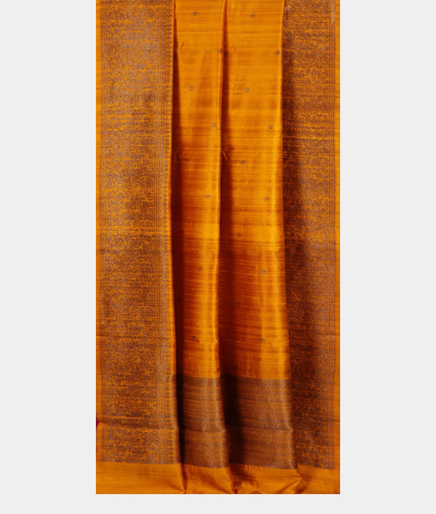 Yellow Banaras Tussar Saree T3183952