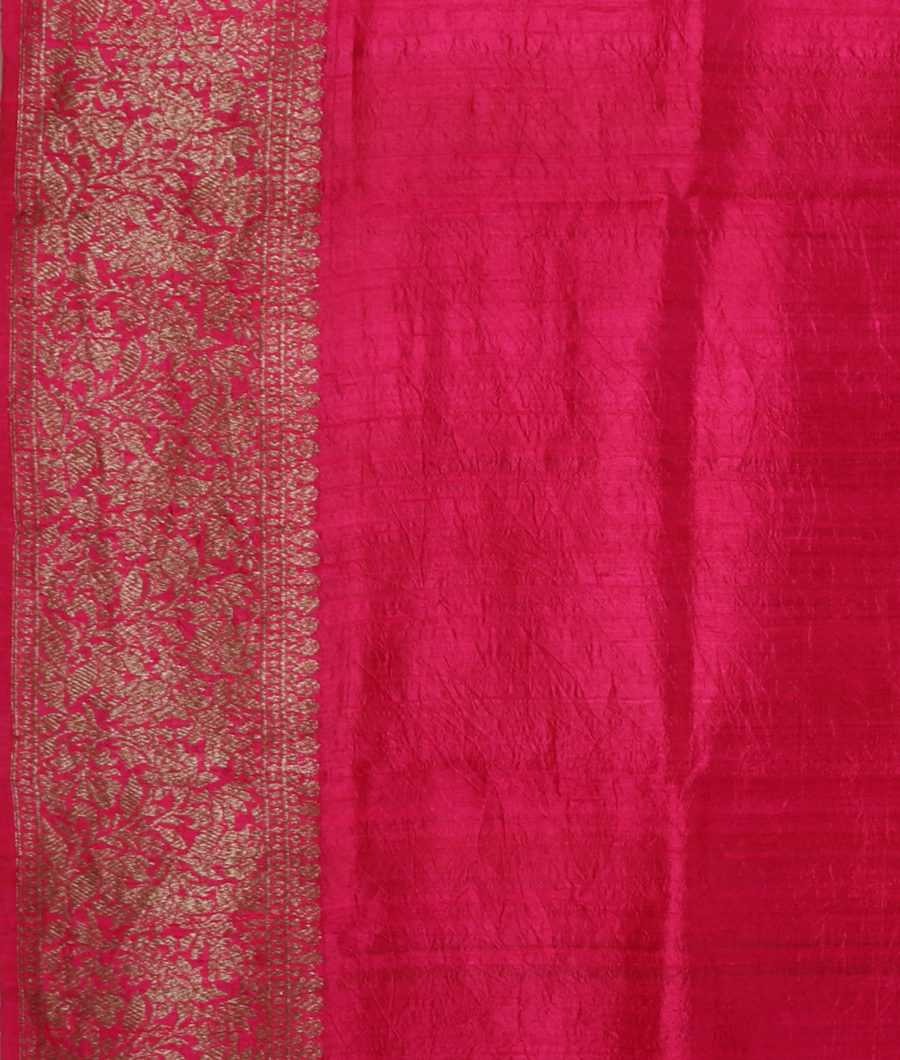 Yellow Banaras Tussar Saree T3183953