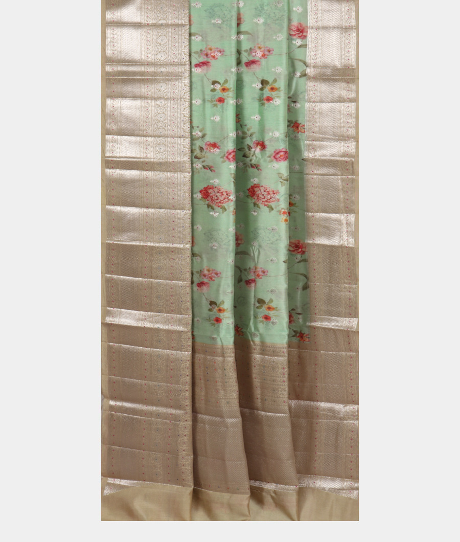 Green Chaniya Silk Saree T3295912