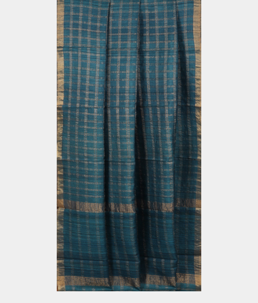 Blue Woven Tussar Saree T3290912