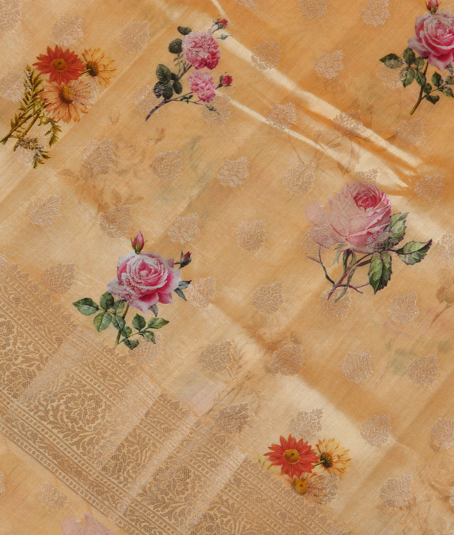 Yellow Chaniya Silk Saree T329543-image