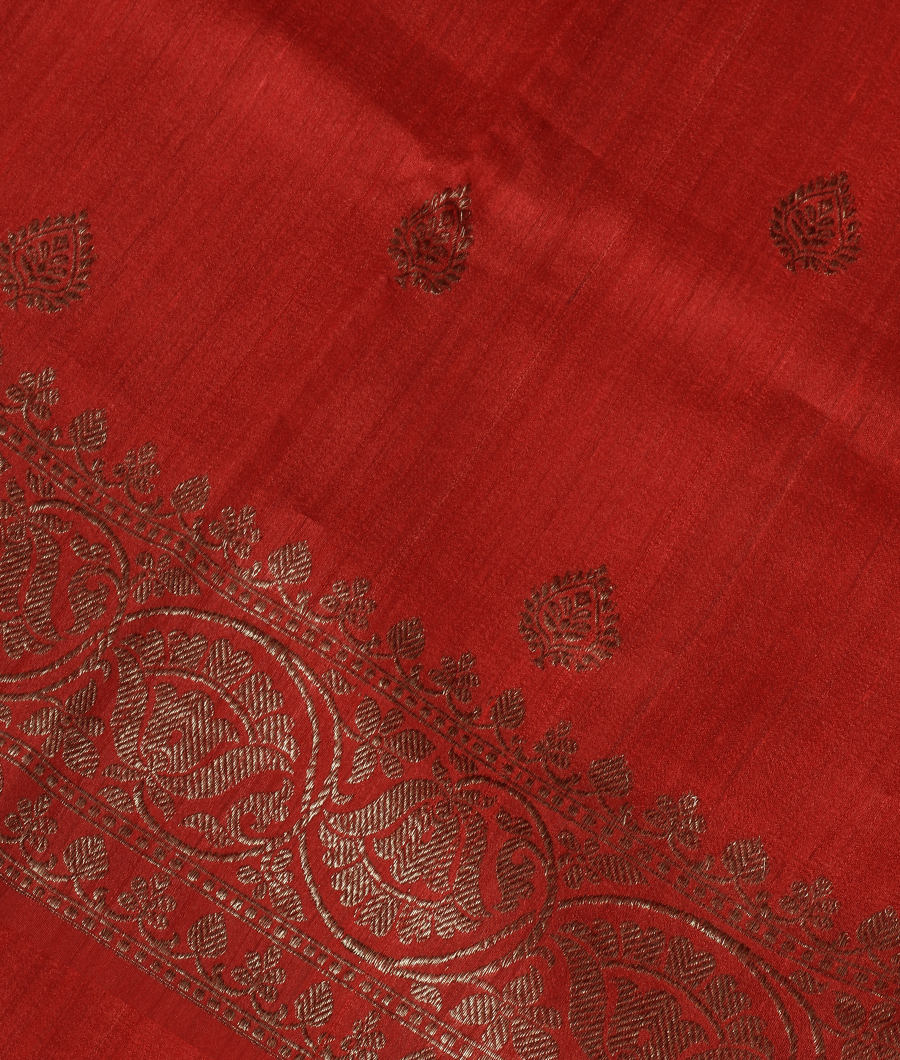 Red Banaras Tussar Georgette Saree T321407-image