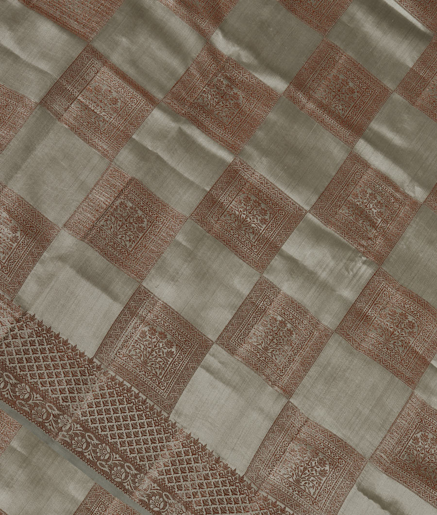 Grey Chaniya Silk Saree T329299-image