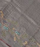 Grey Tussar Embroidery Saree T3101951