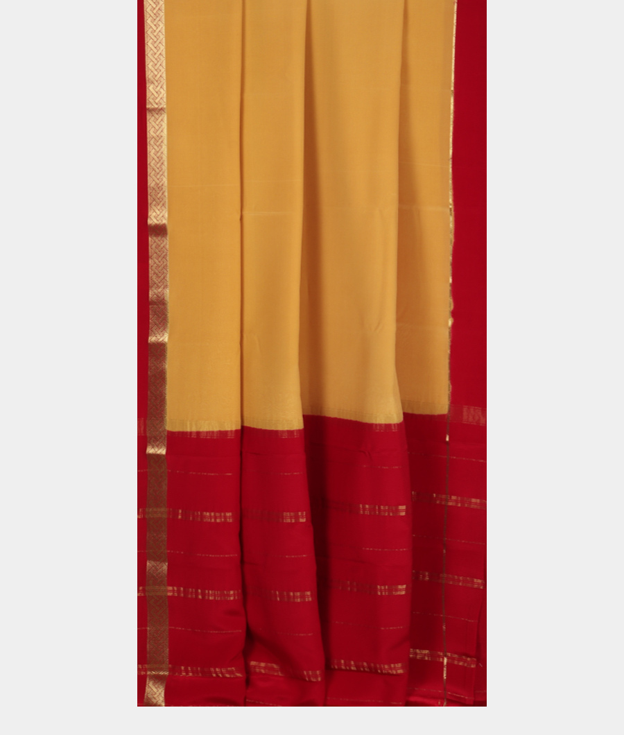 Light Yellow Mysore Silk Saree T3284292