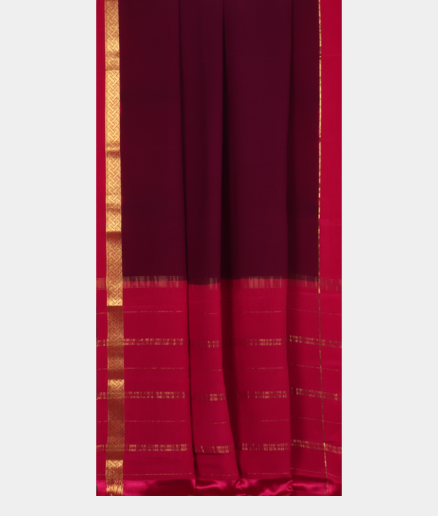 Purple Mysore Silk Saree T3284322