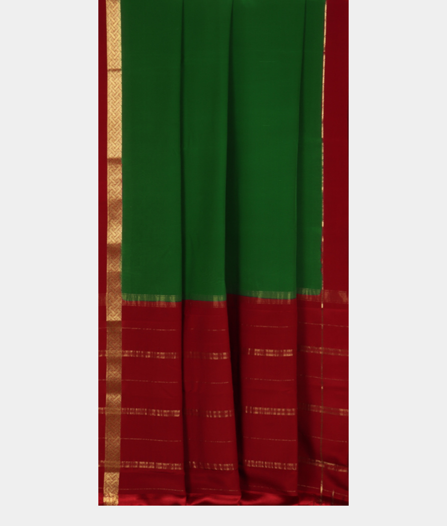 Green Mysore Silk Saree T3284252