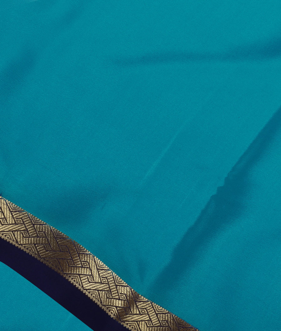 Blue Mysore Silk Saree T328427-image