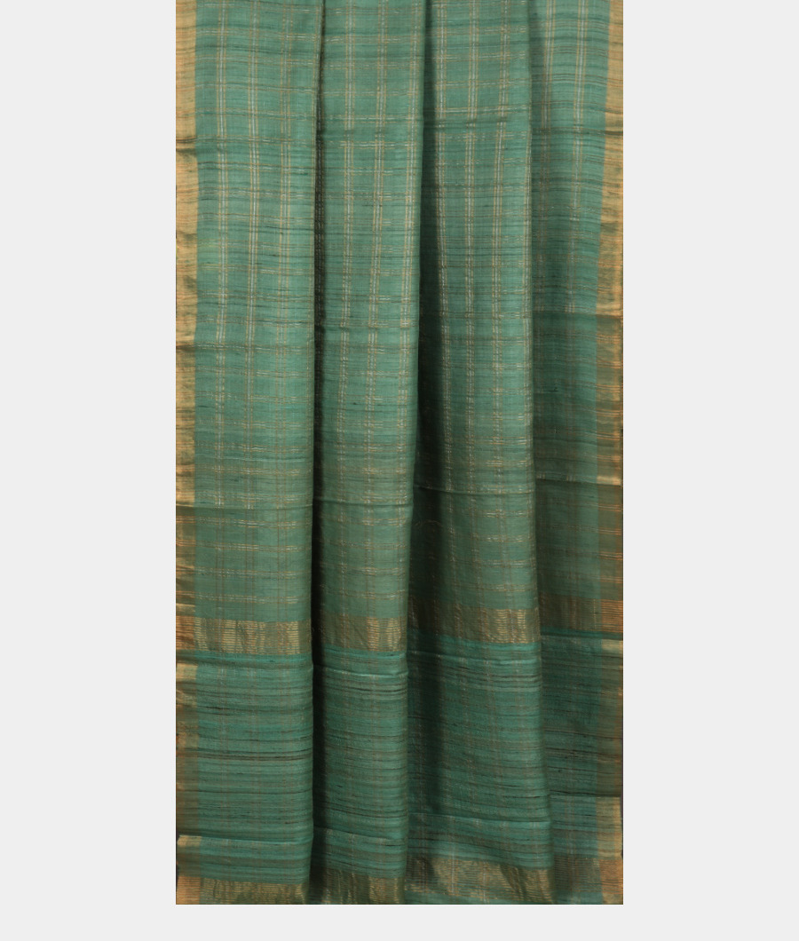 Green Woven Tussar Saree T3290632