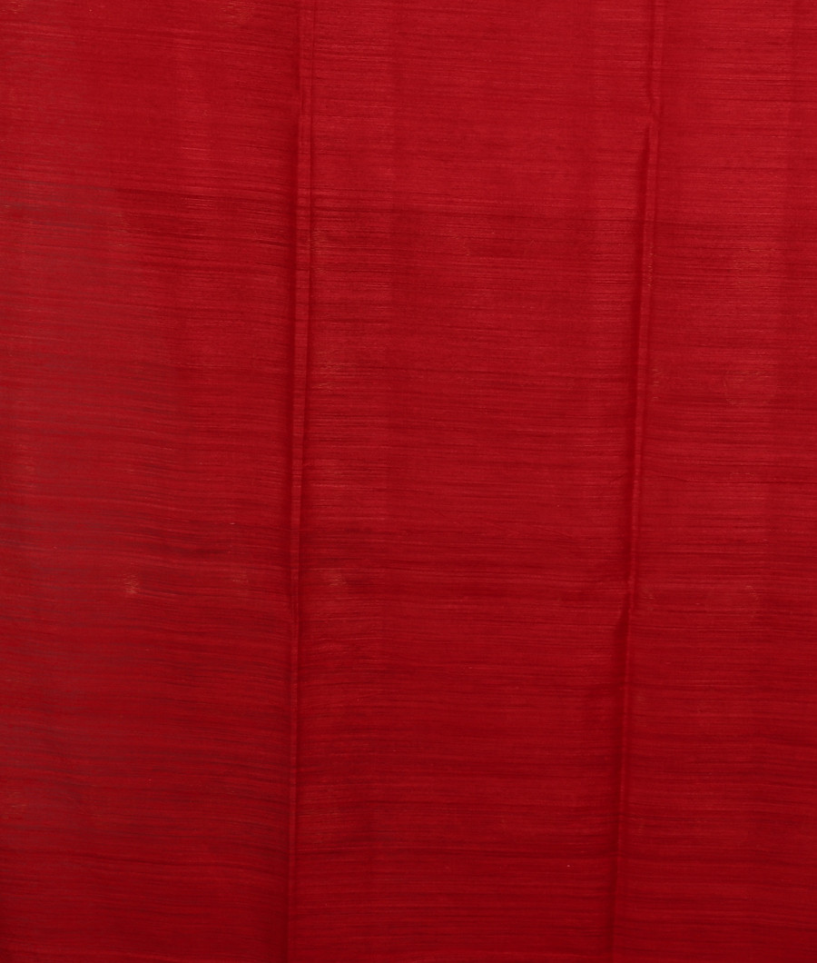 Red Handwoven Tussar Saree T3194823