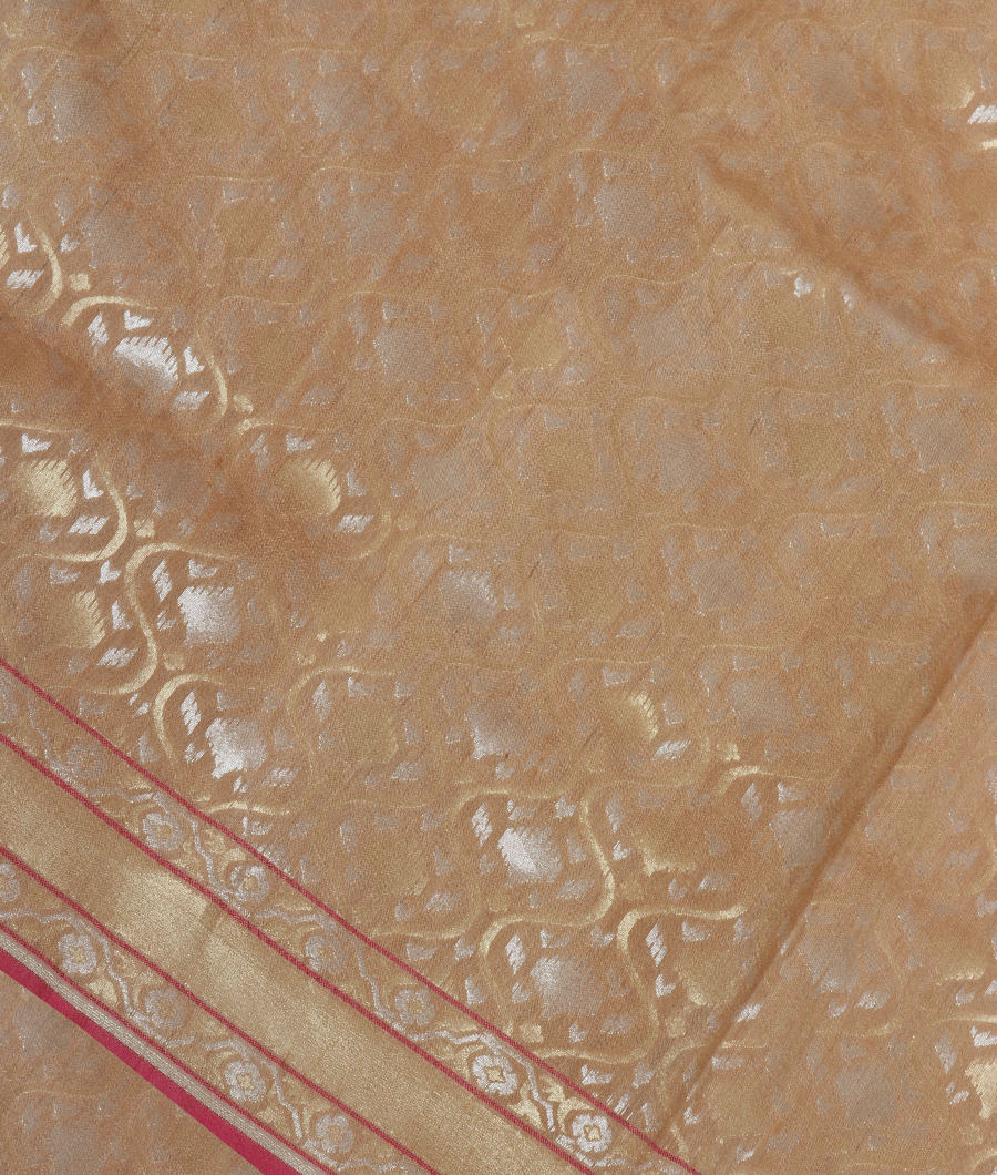Beige Banaras Tussar Saree T206860-image