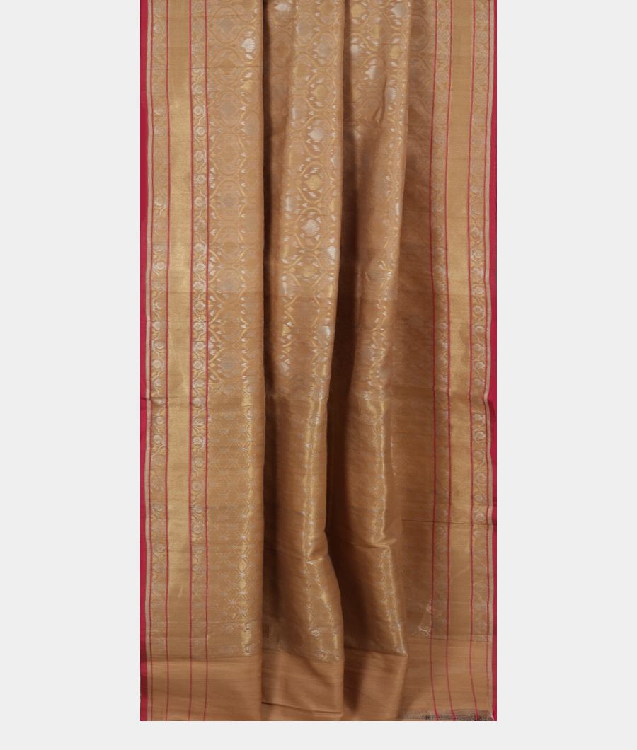 Beige Banaras Tussar Saree T2068602
