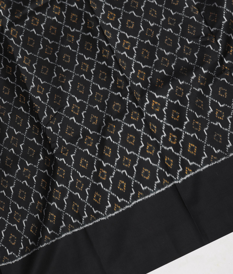 Cream Ikat Silk Saree T3278183