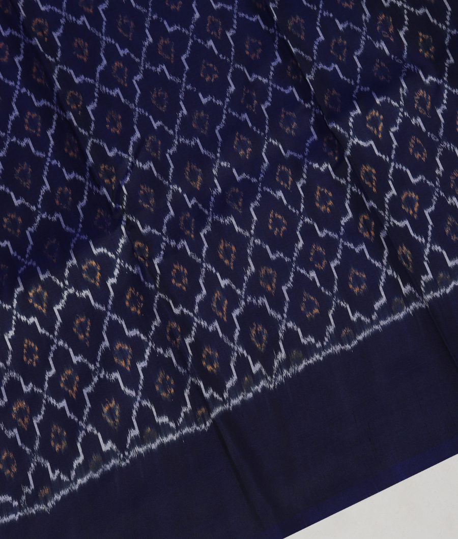 Blue Ikat Silk Saree T3278193