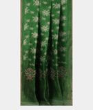 Green Linen Printed Saree T3302202