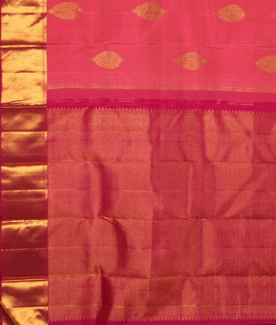 Pink Handwoven Kanjivaram Silk Saree T3245124