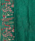 Green Linen Printed Saree T3301903
