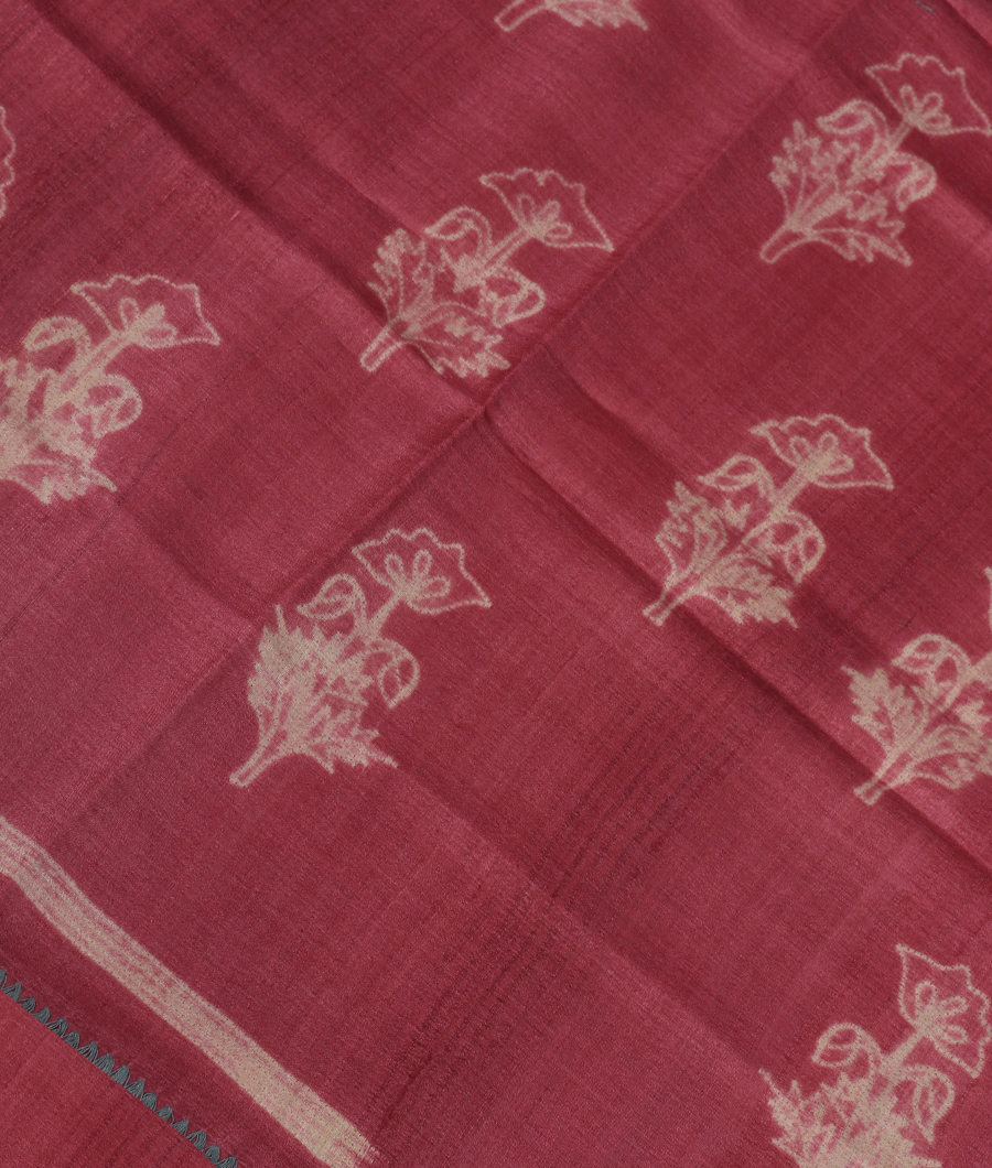 Pink Tussar Printed Saree T328868-image