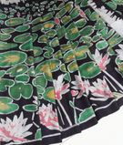 Black Batik Printed Silk Saree T3290172